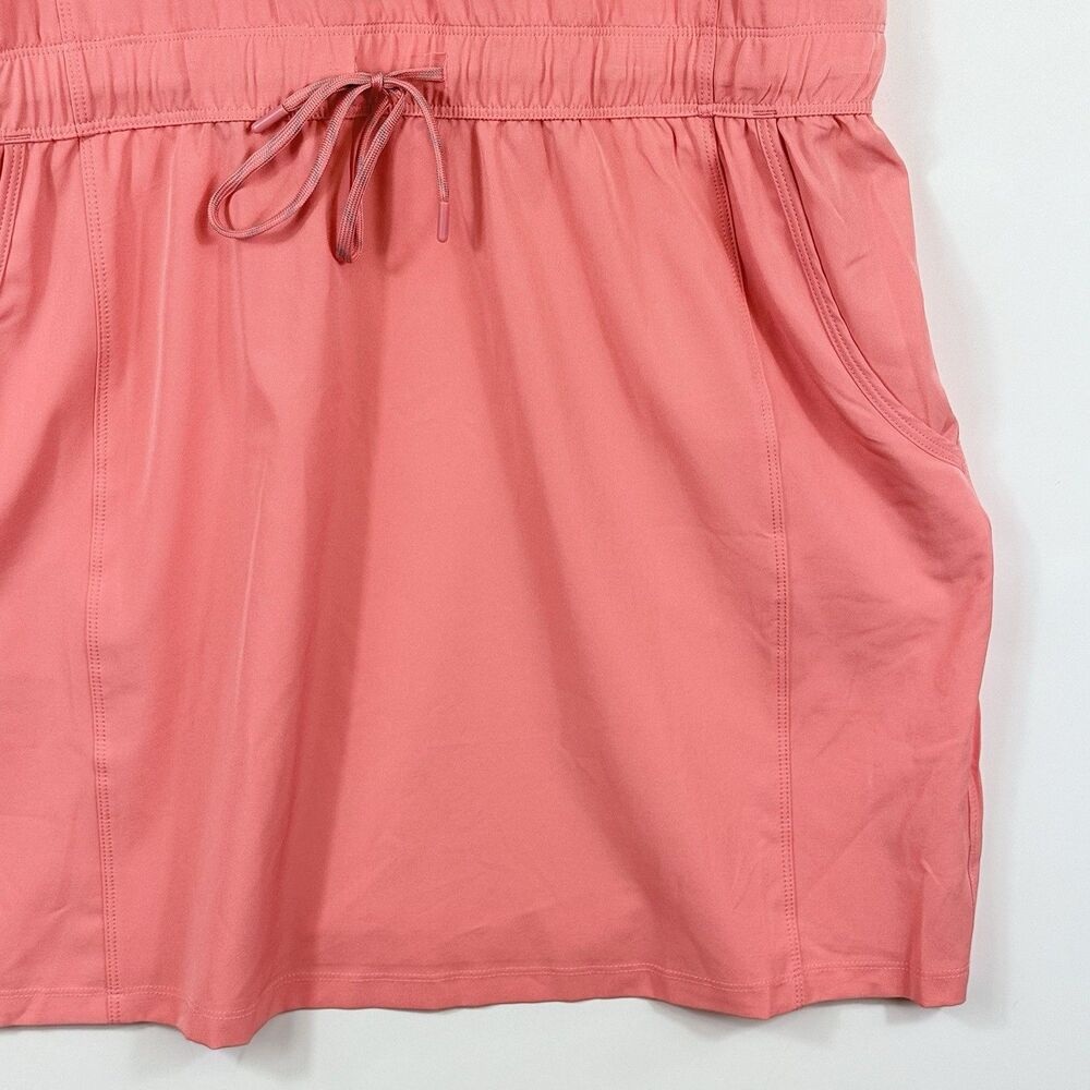 NEW Avalanche Womens Medium Coral Active Lightweight Woven Tank Pockets Dress - Picture 3 of 6